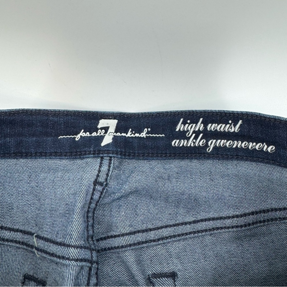 7 For All Mankind The Highest Waist Ankle Gwenevere Jeans Women's - Picture 3 of 6